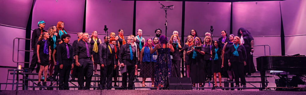 Colorado's pop rock choir performing on stage